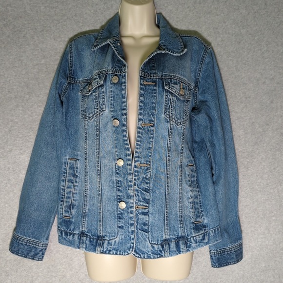 Abercrombie & Fitch Jackets & Blazers - Marco Pecci Denim Jacket Womens 38 US 6  Blue Jean Trucker Denim Cotton Y2K Boxy